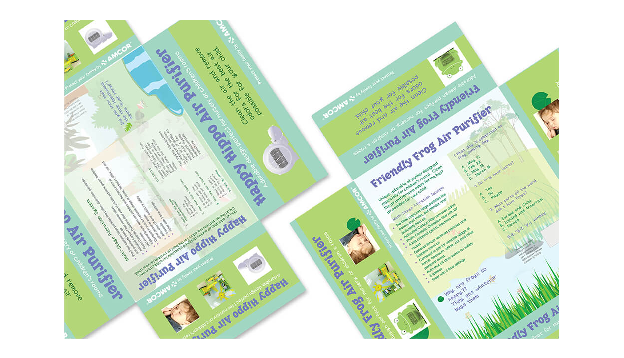 Amcor frog hippo SnS Design Nisha Sawhney Ideas Innovation New Product Development Design Firms NYC Packaging Graphic design 1