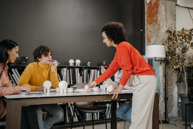 Woman-doing-the-layout-of-their-product-design